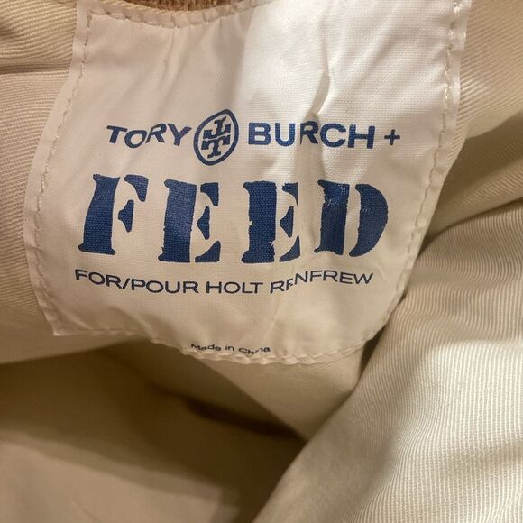 Collaboration TORY BURCH Burlap HOLT RENFREW FEED BAG Shoulder Cross Body Pink - Picture 9 of 16